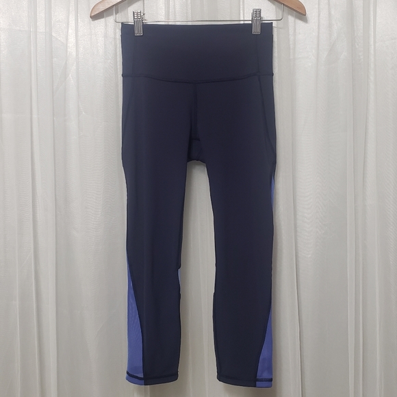Lululemon Sz 4 Mix & Mesh 21" Leggings in Midnight - Picture 4 of 16